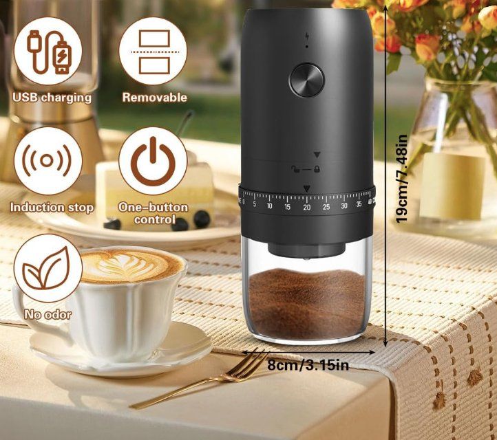 Küchengeräte: Tragbar Kaffeemühle Elektrisch Coffee Grinder – Neu und originalverpackt aus Geneve von Titi2008 4