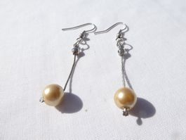 Ohrhänger, Perle, Modeschmuck