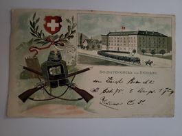 Historische Ansichtskarte Soldatengruss Herisau 1902 RZ