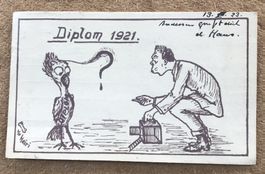 POSTKARTE DIPLOM 1921