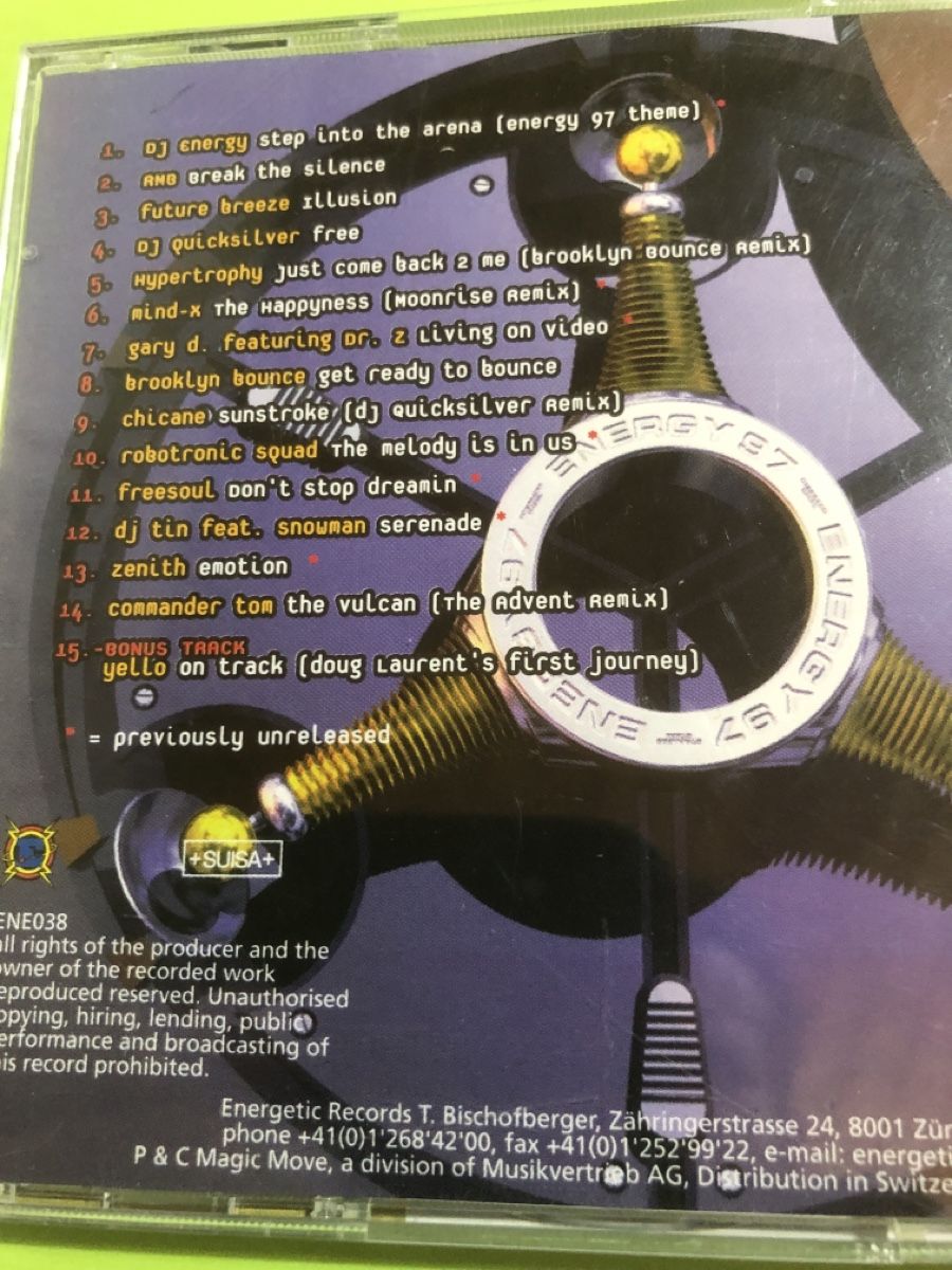 CD: Energy 97- Street Parade - Techno – Usato da Flaach venduto da rubo7 2