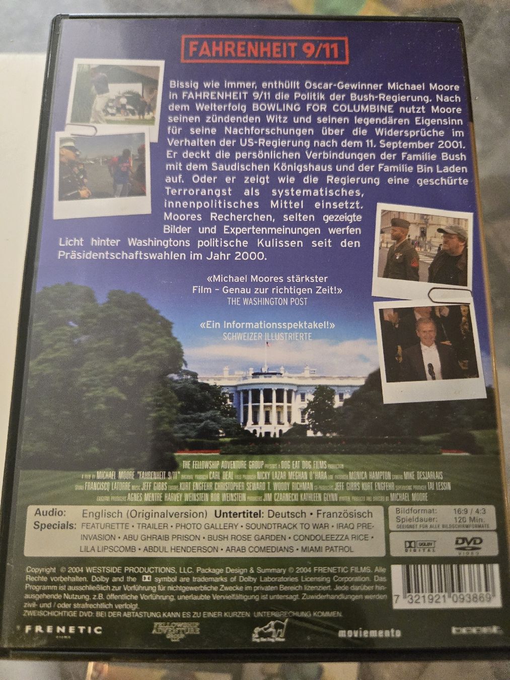 Tutti i DVDs: Fahrenheit 9/11 DVD – Usato da Bussigny venduto da Kfdlt 1