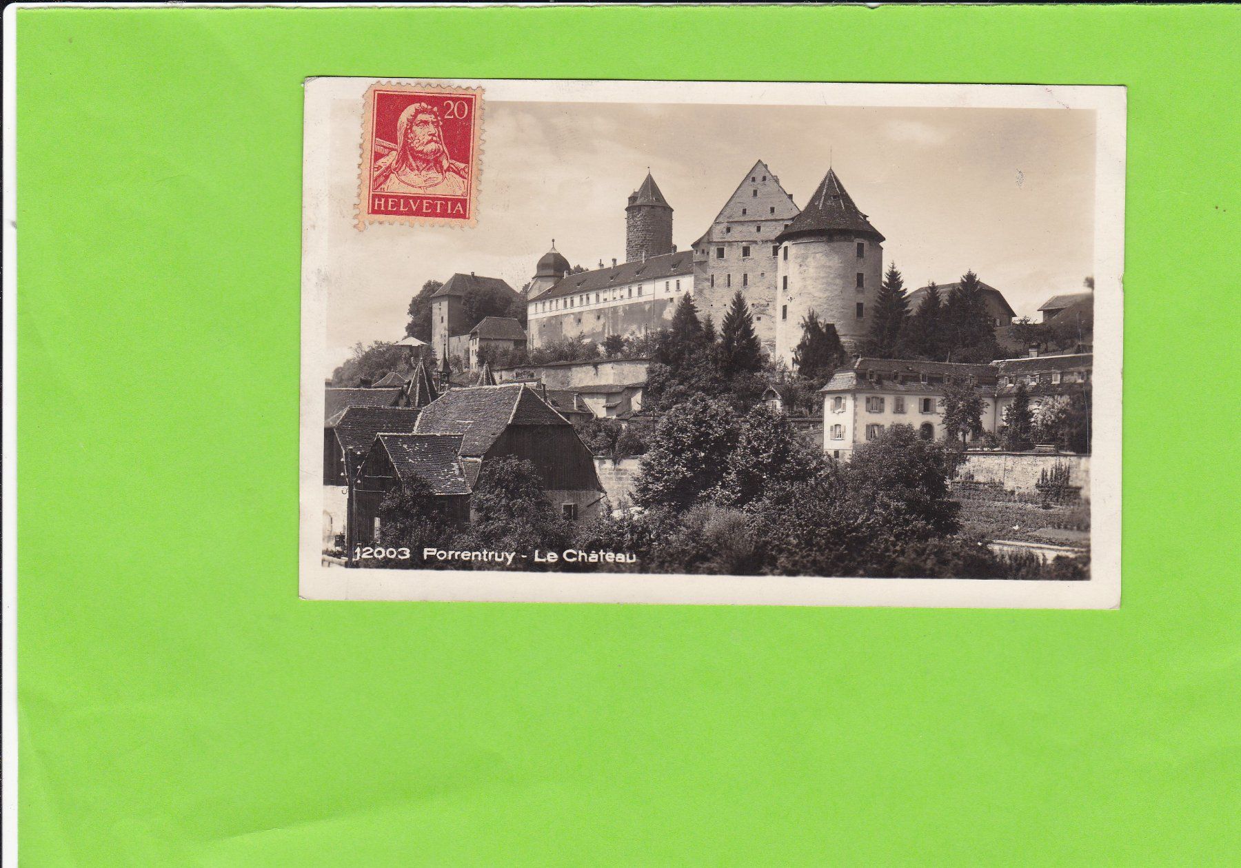 Cartoline postali: Porrentruy-Le Château – Usato da St. Peterzell venduto da neckertal