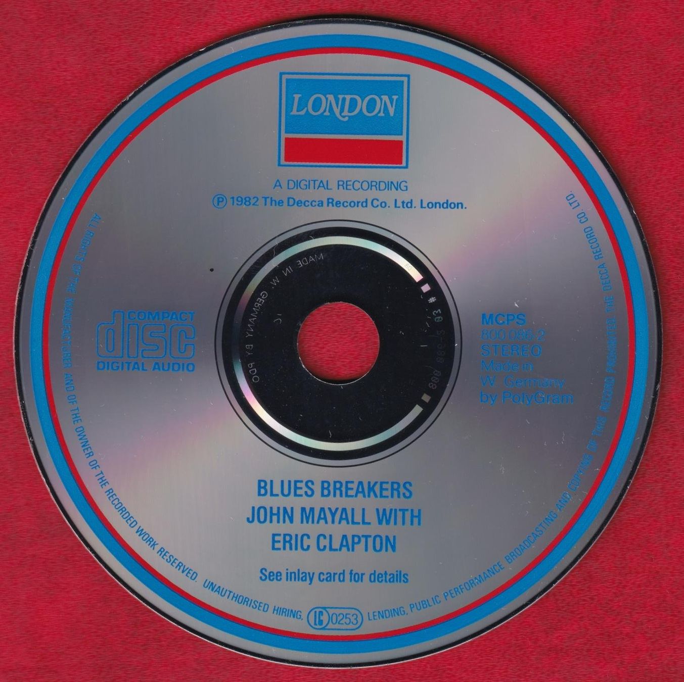 CD: Blues Breakers - John Mayall With Eric Clapton (CD) – Usato da Zürich venduto da Pfluftl2000 2