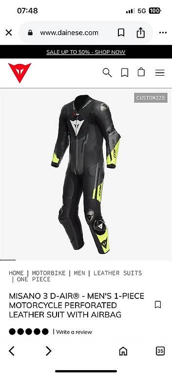 Anzüge, Sport- & Funktionsanzüge: Combinainaison dainese airbag – Gebraucht aus Montagny la Ville von pidoura