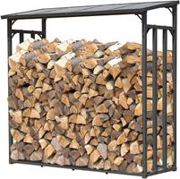 Metall Kaminholzregal 143x70x145 cm