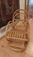 Vintage rattan Schaukelstuhl