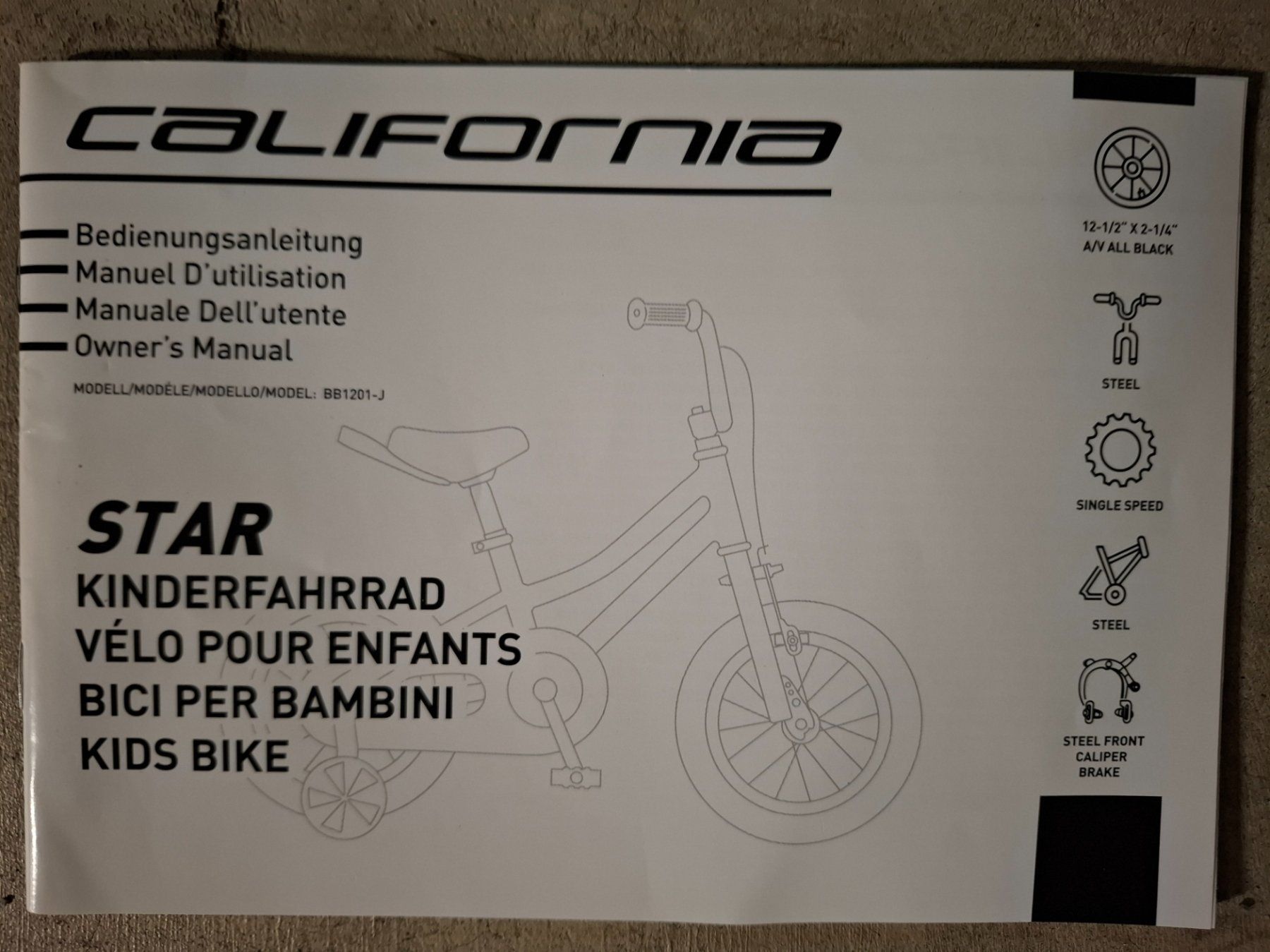 Vélos: Kindervelo California – Neuf (Voir description) à Thayngen par crissou 1