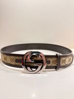 Gucci Interlocking G Belt – GG Supreme Canvas – Top Zustand