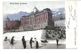St. Moritz - Engadin (GR) Grand Hotel - Eisfeld - 1906