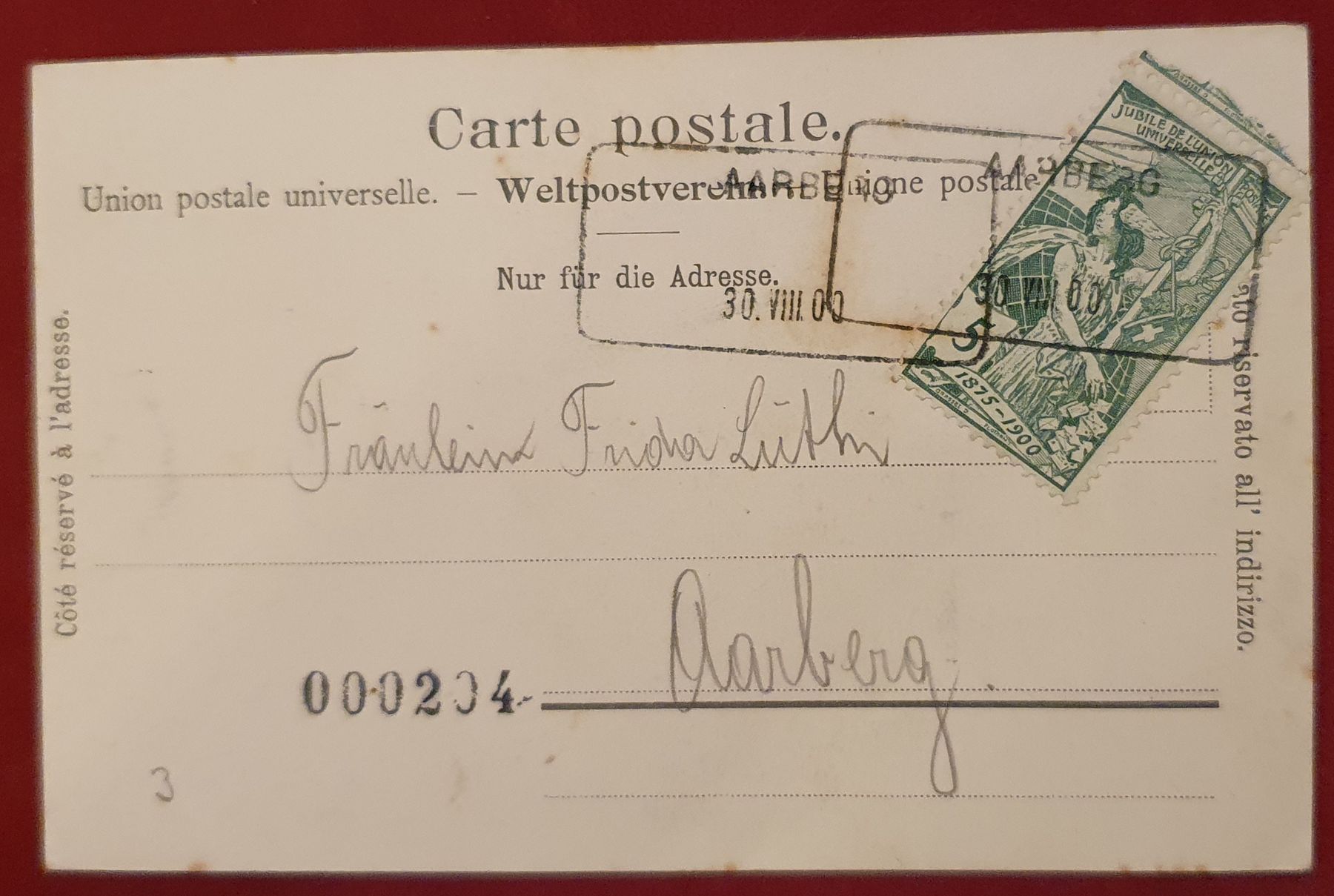 Cartoline postali: Saint-Imier 1900 - Rue Ernest Francillon,mit Aushilfsstempel – Usato da Kreuzlingen venduto da Rschweiz1 1
