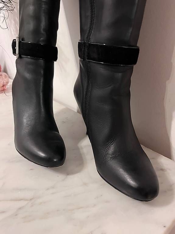 Scarpe da donna: Edle Echtleder in Stiefel Gr. 37 Navyboot – Usato da Zürich venduto da Snicole 3