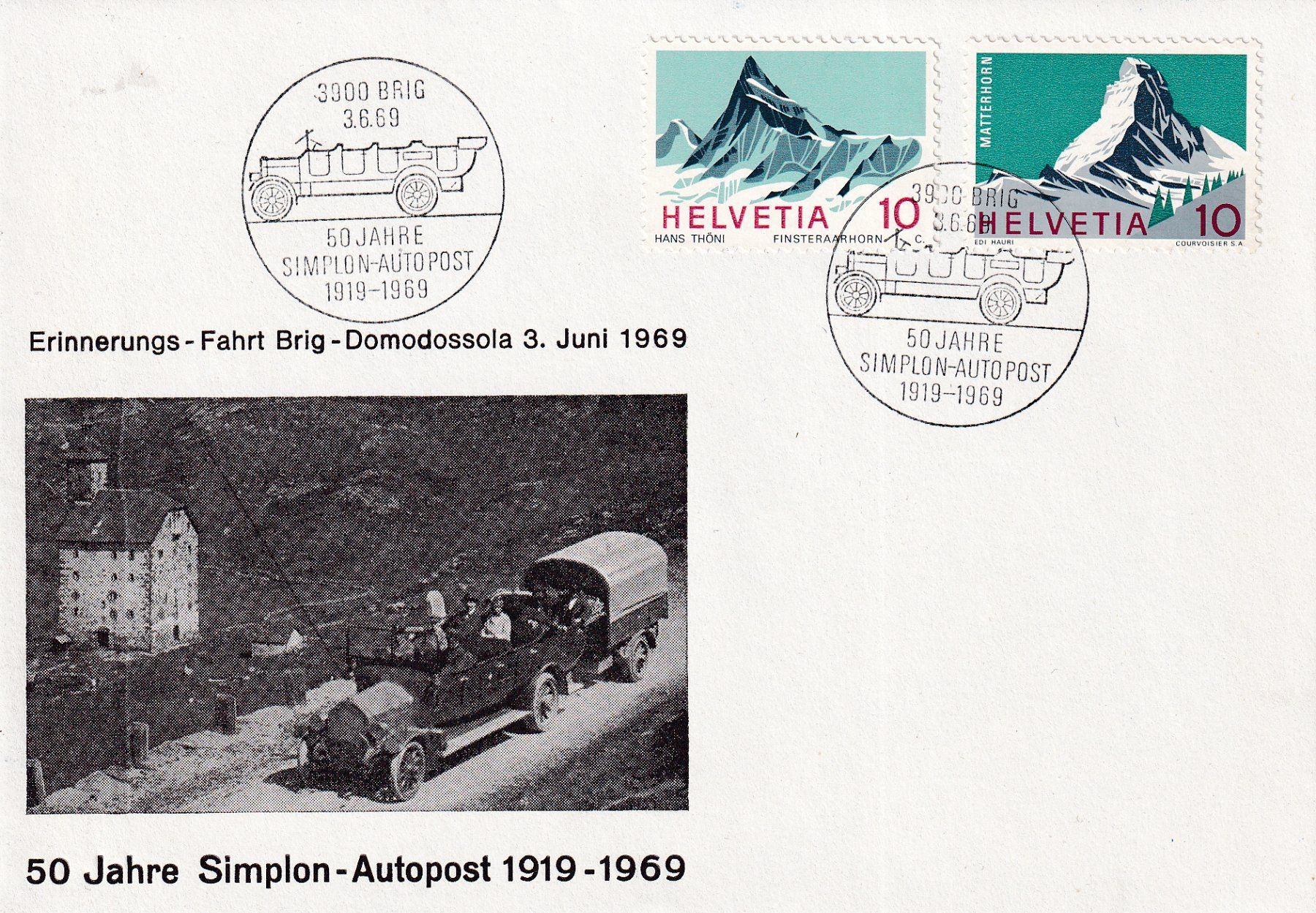 Cartoline postali: Simplon - Hospiz -Pass & -Strasse  VS  -   5  diverse Karten – Usato da Brig venduto da Valcards54 4