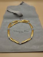Goldene Elegante CHRISTIAN DIOR Halskette Mit Steine