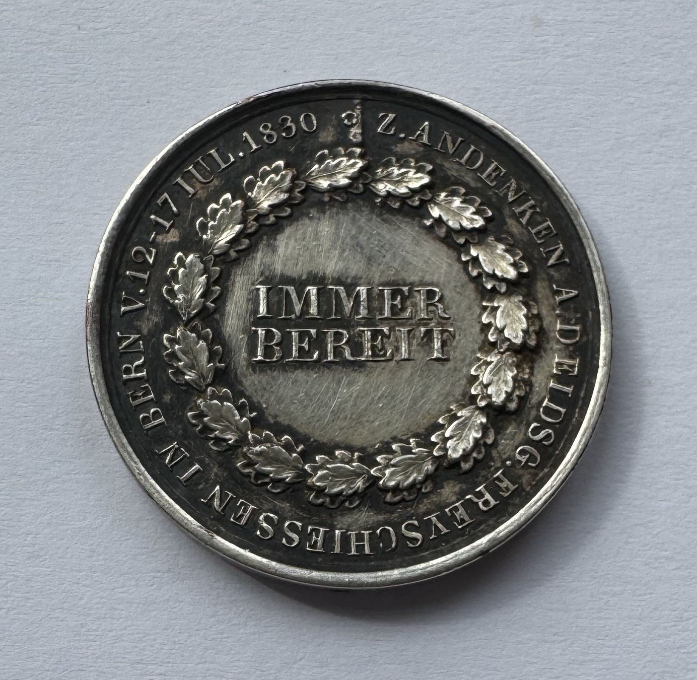 Medaillen: 1830 Schützenmedaille Bern Silber – Gebraucht aus Kirchberg SG von Z-Collection 1