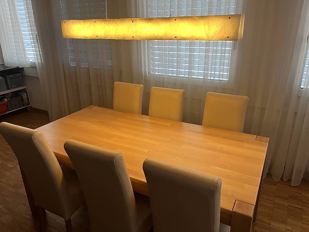 Tische: Schöner Esstisch mit 6 Stühlen – Gebraucht aus Jona von Homermarket