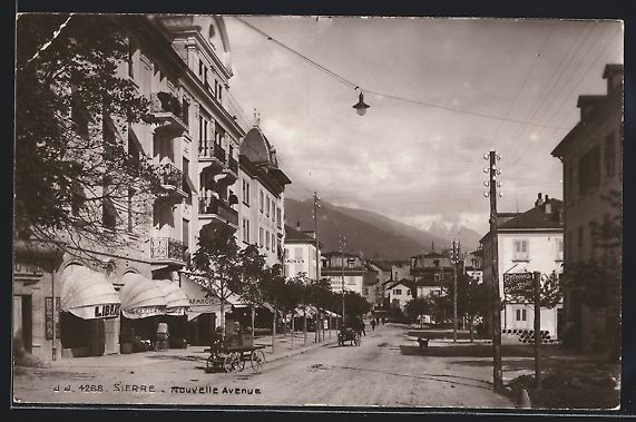 Cartoline postali: AK Sierre, Nouvelle Avenue – Usato da Berlin venduto da bartko-reher