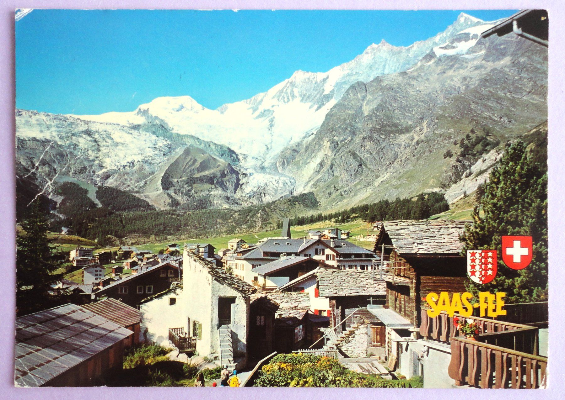 Ansichtskarten: Saas-Fee (1800 m), Feegletscher – Gebraucht aus Fétigny von Billy2miny