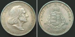 UNGARN 2 Pengö 1936 LISZT Silber ERHALTUNG! unz-