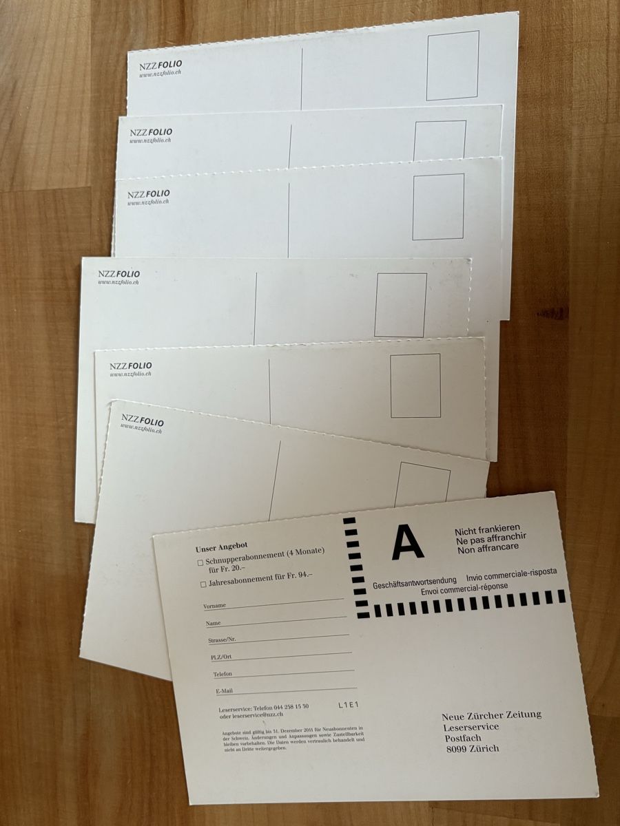 Cartoline postali: AK NZZ Werbung – Usato da Rümlang venduto da Kartenpost1 1