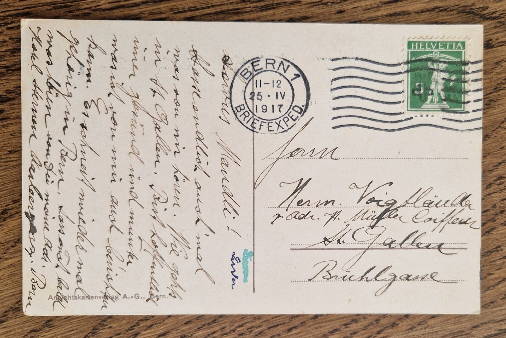 Cartoline postali: Weltpostdenkmal Bern 1917 – Usato da Ebikon venduto da Donar50 1