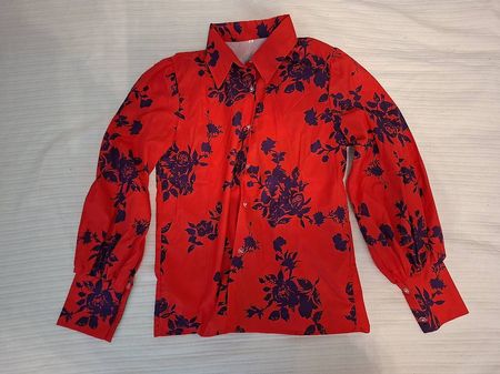 2x Blusen  Flamenco-Stil - Blumenprint-Set, Grösse S
