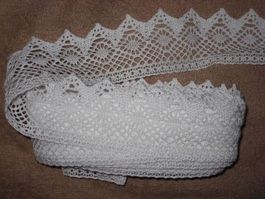 Baumwoll Häkelspitze weiss 4,5cm breit