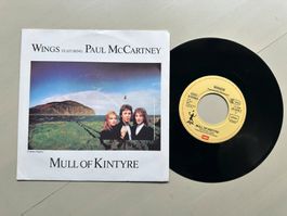 PAUL MCCARTNEY WINGS BEATLES tolle Single Mull of kintyre 87