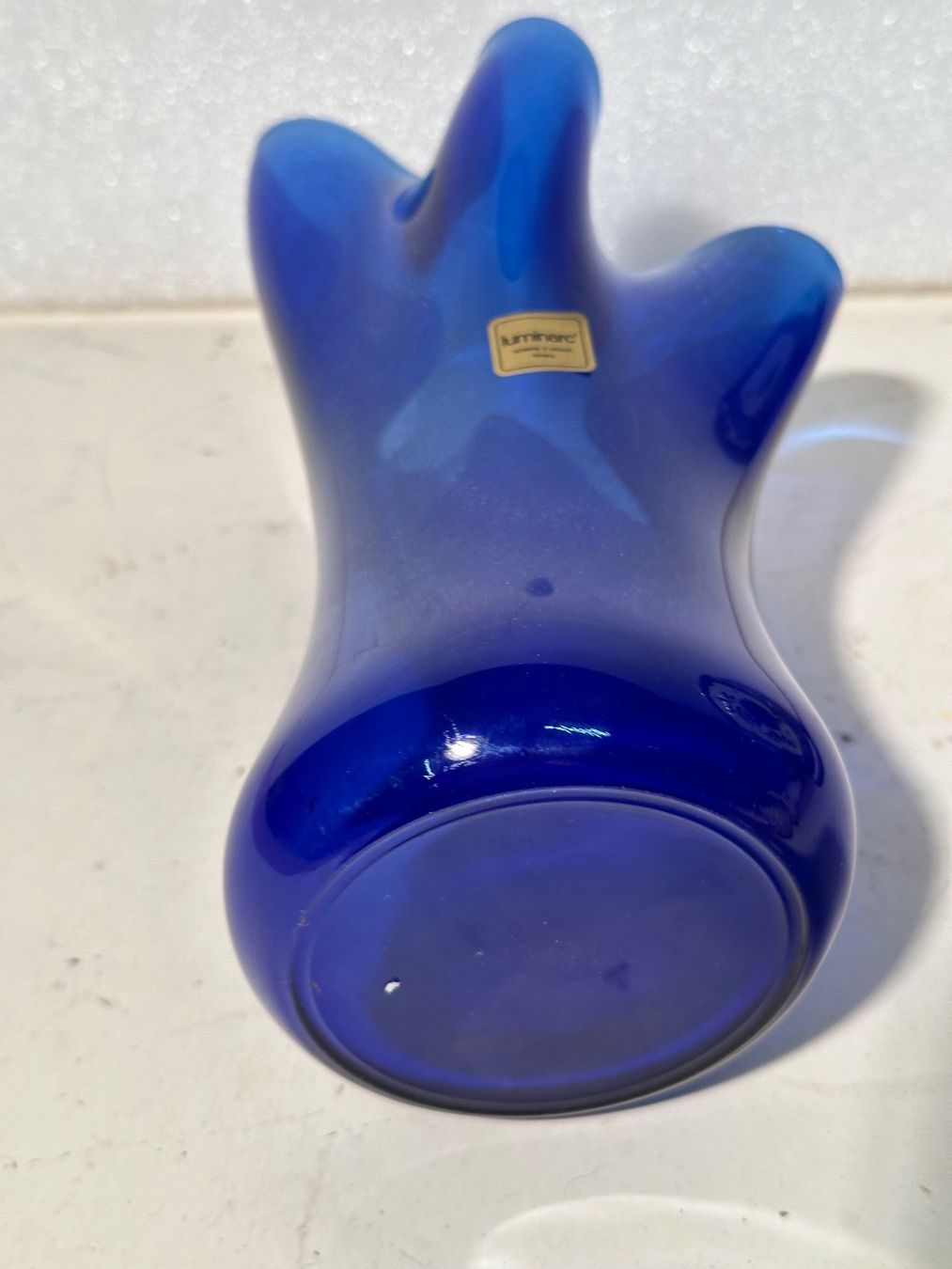 Vasen & Gefässe: France luminarc vase en verre bleu – Gebraucht aus Lausanne von artnouveau04 3
