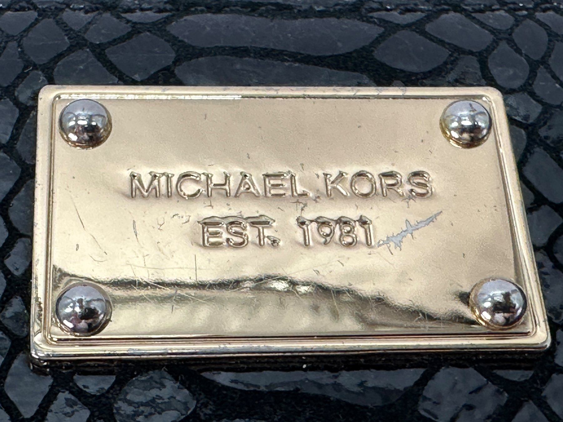 Michael Kors Portafogli: Portefeuille Michael Kors python noir – Usato da Morges venduto da vintix 1