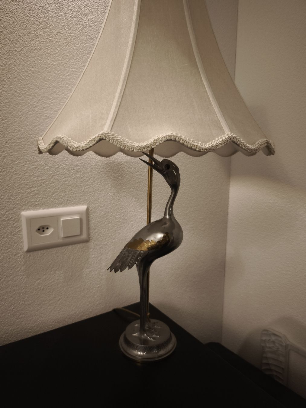 Lampade: Vintage Heron Chrome & Brass Table Lamp c.1970s – Usato da Oberrieden venduto da Beti85 2