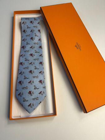 Hermès Tier Krawatte