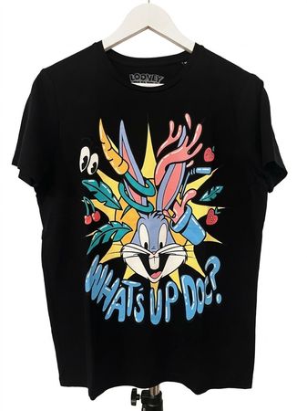 T-shirt Looney Tunes Bugs Bunny nero taglia unica