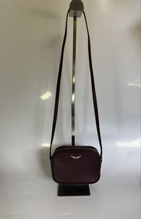 Original Zadig & Voltaire Leder Crossbody Bag Bordeaux  