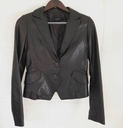 Vintage Brown Leather blazer