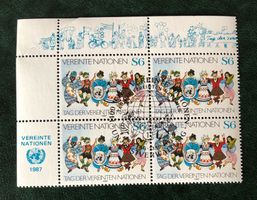 4 er Block Nations Unies gestempelt  ﻿Siehe Original Fotos ﻿