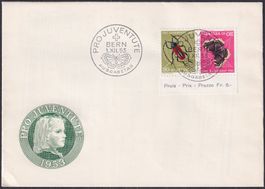 1953, K44 auf adresslosem FDC, tadellos mit B'rand K: 80.-+