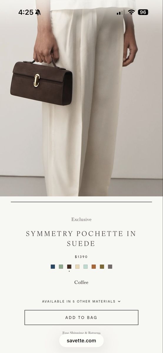 Borse da donna: Savette simmetry pochette in brown suede – Nuovo (secondo la descrizione) da St. Gallen venduto da ott_f827 7