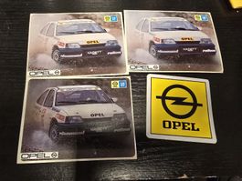 4 Opel Kadett Rally Stickers + 1 Opel Logo Sticker