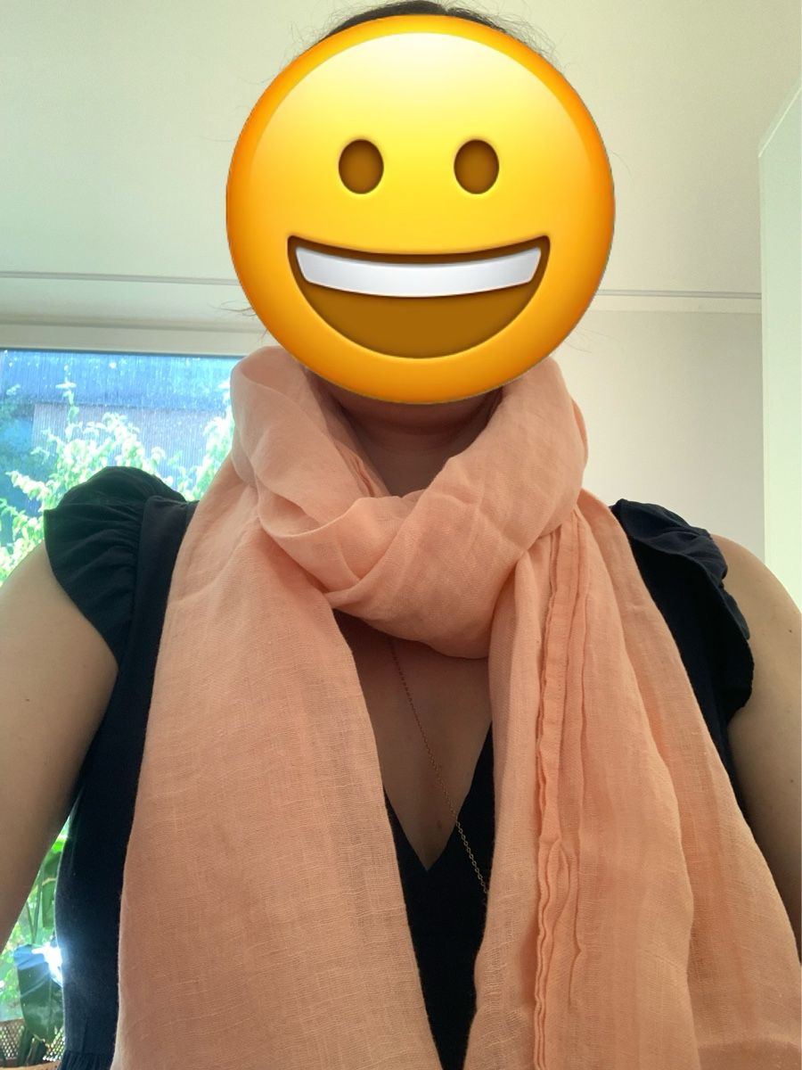 Foulards, Tücher & Schals: Scarf light pink orange cotton  – Neu (gemäss Beschreibung) aus Zürich von ama_k88c 1