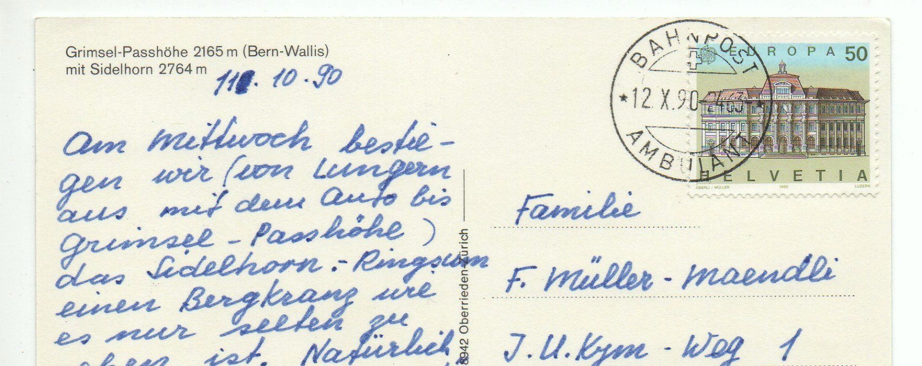Cartoline postali: GRIMSEL-PASSHÖHE mit Sidelhorn - Auto, VW-Käfer – Usato da Jona venduto da philajona 1