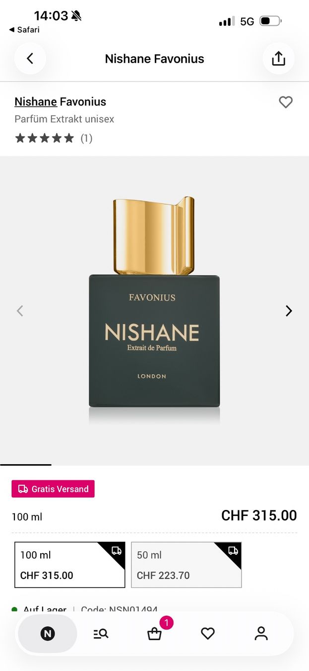 Nishane Profumi & Eau de Toilette: Nishane - Favonius 100ml Extrait de Parfum – Nuovo (secondo la descrizione) da Schlieren venduto da -medd- 2