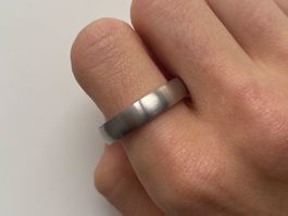 Xenox Silberne Edelstahl Band Ring