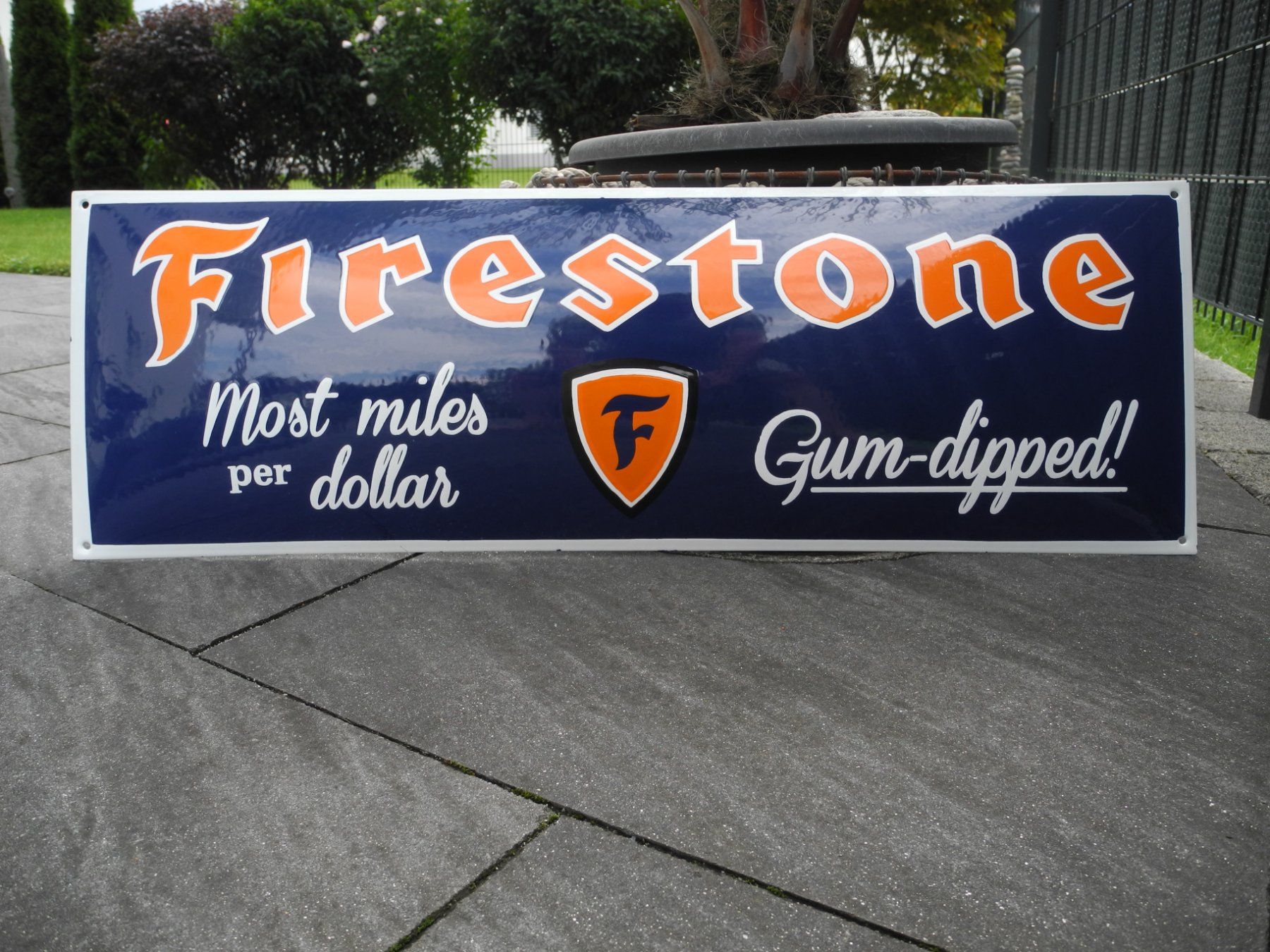 Firestone Insegne: TOP FIRESTONE EMAILSCHILD – Nuovo (secondo la descrizione) da Reinach AG venduto da Huckleberrysix 2