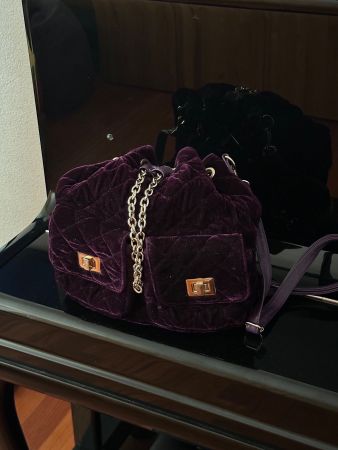 Samt Rucksack, Lila