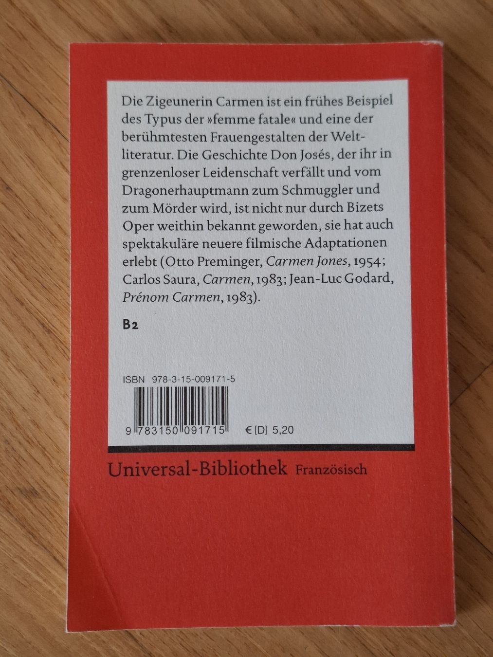 Libri: Prosper Merimee Carmen Reclam  – Usato da Gossau ZH venduto da herrerra.25 1