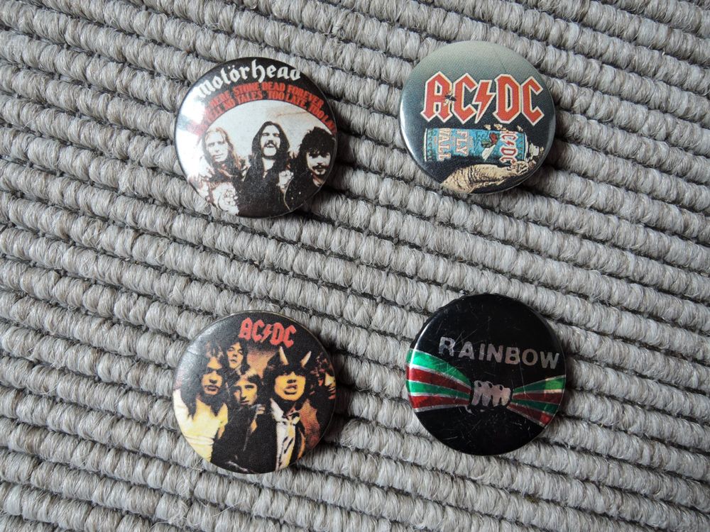 AC/DC Motörhead... Rock Buttons Anstecknadel - Pins Vintage (Gebraucht ...