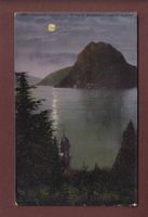Monte SAN SALVATORE di notte - 1906
