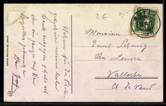 Cartoline postali: Flüelen, Axenstrasse mit Blick zum Ort  – Usato da Berlin venduto da bartko-reher 1