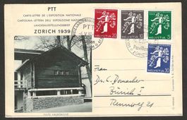 1939 : Illustrierter Landi Brief mit Ersttag Stempel
